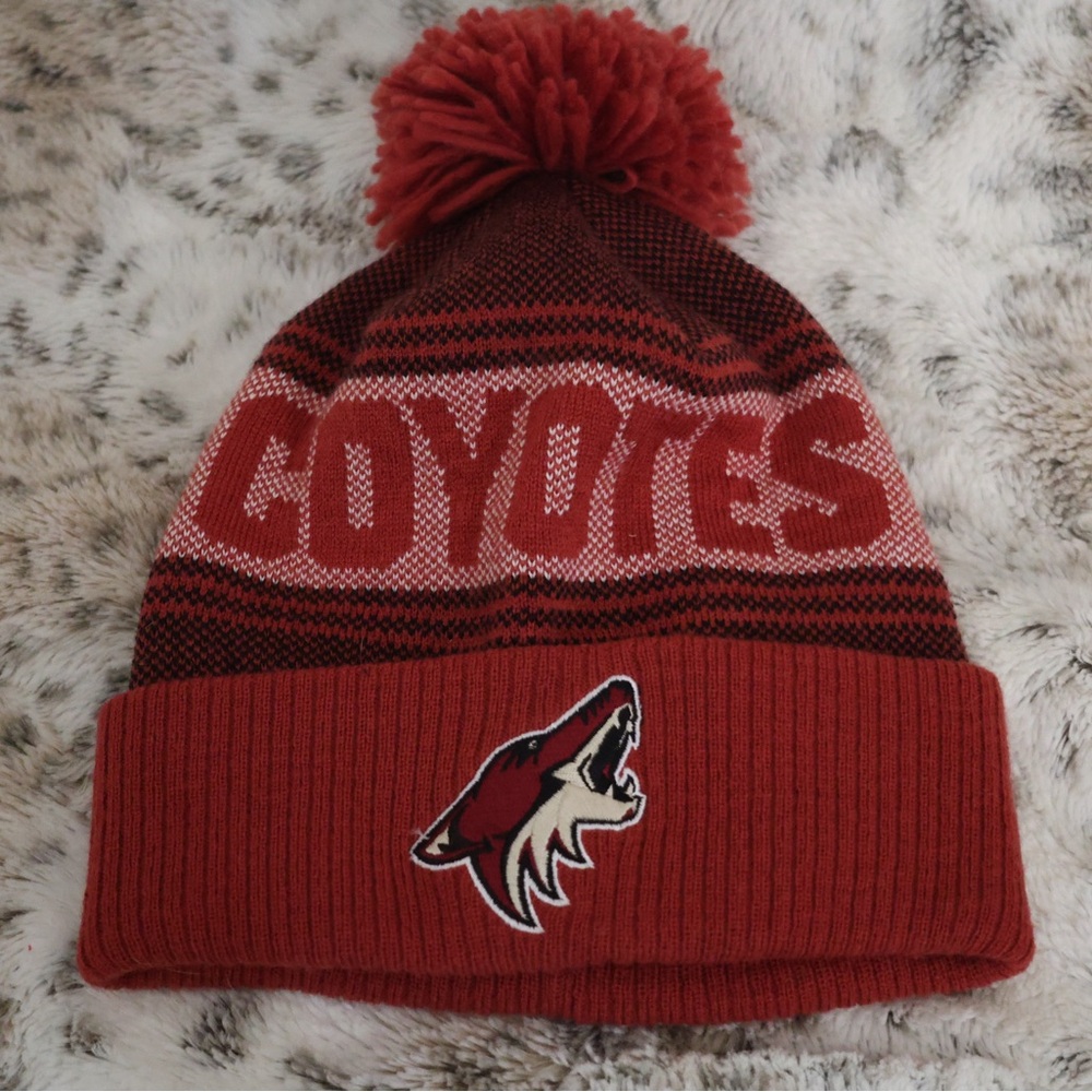 NHL Coyotes Adidas Red Knit Beanie
